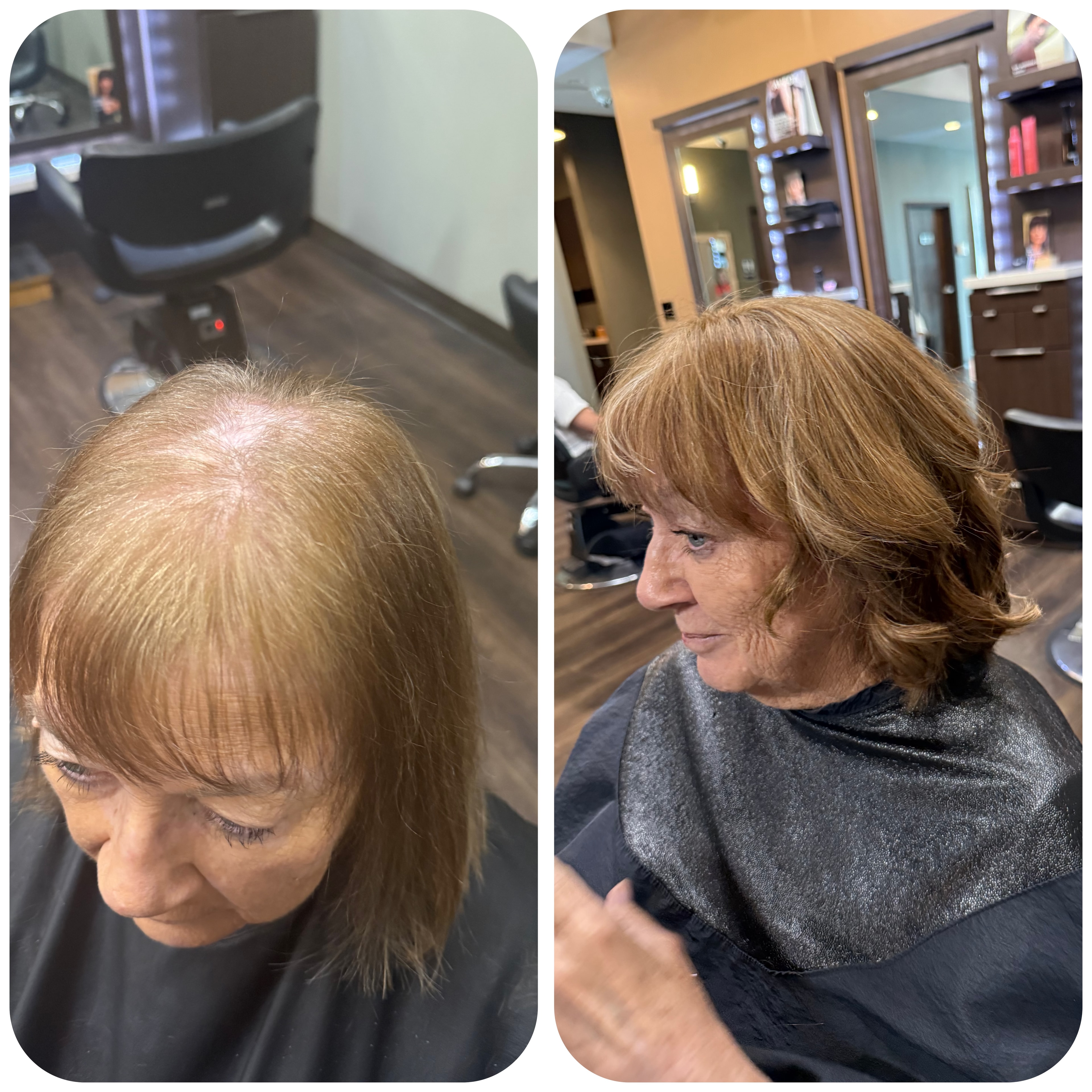 Before & after — Hairdreams Microline Hair Topper